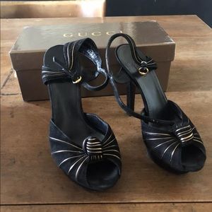 Authentic Gucci Suede Knot Heels